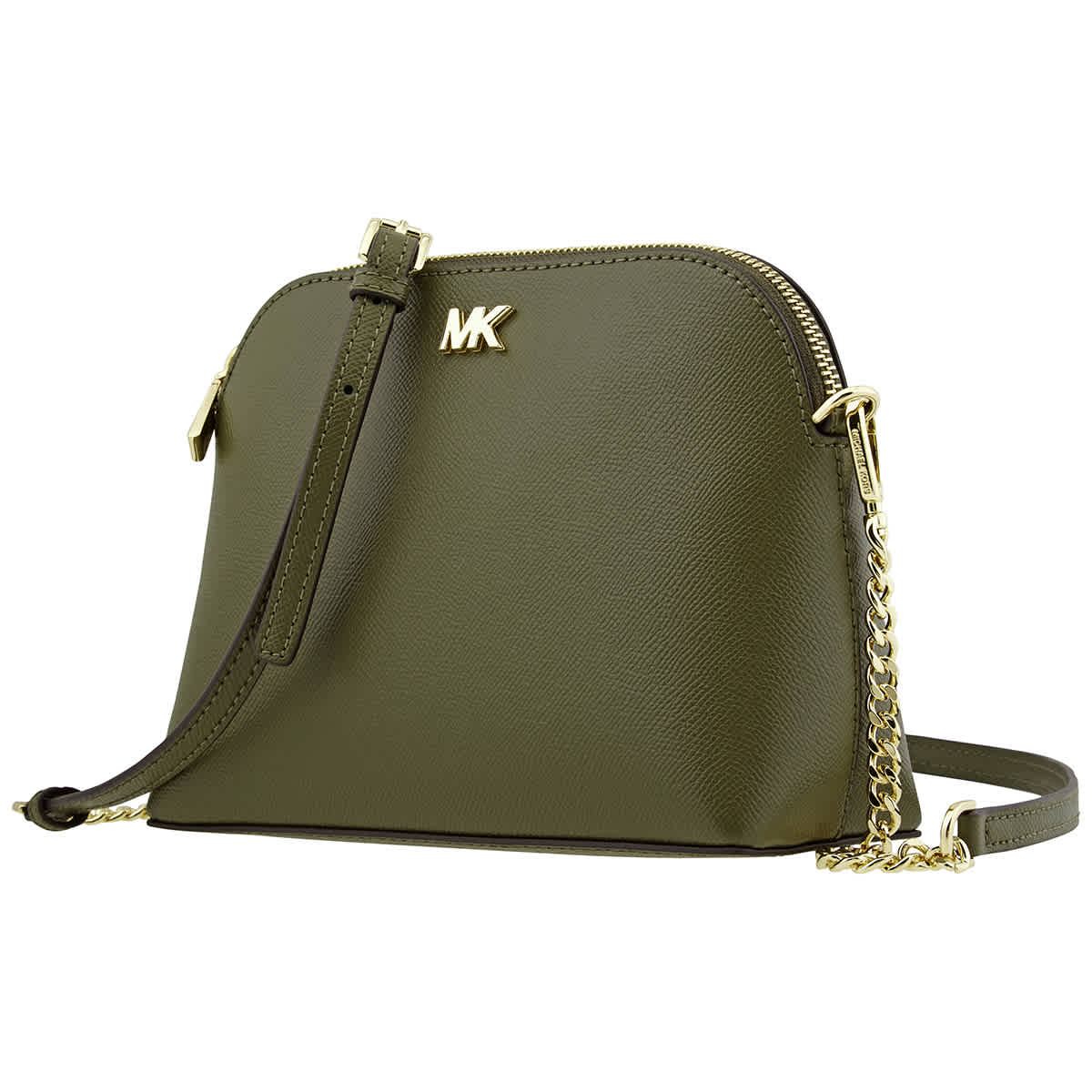 large crossgrain leather dome crossbody bag