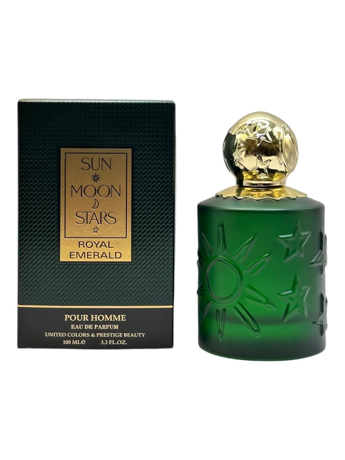 United Colors Mens Sun Moon Stars Royal Emerald Pour Homme EDP Spray 3.4 oz Fragrances 850043459019