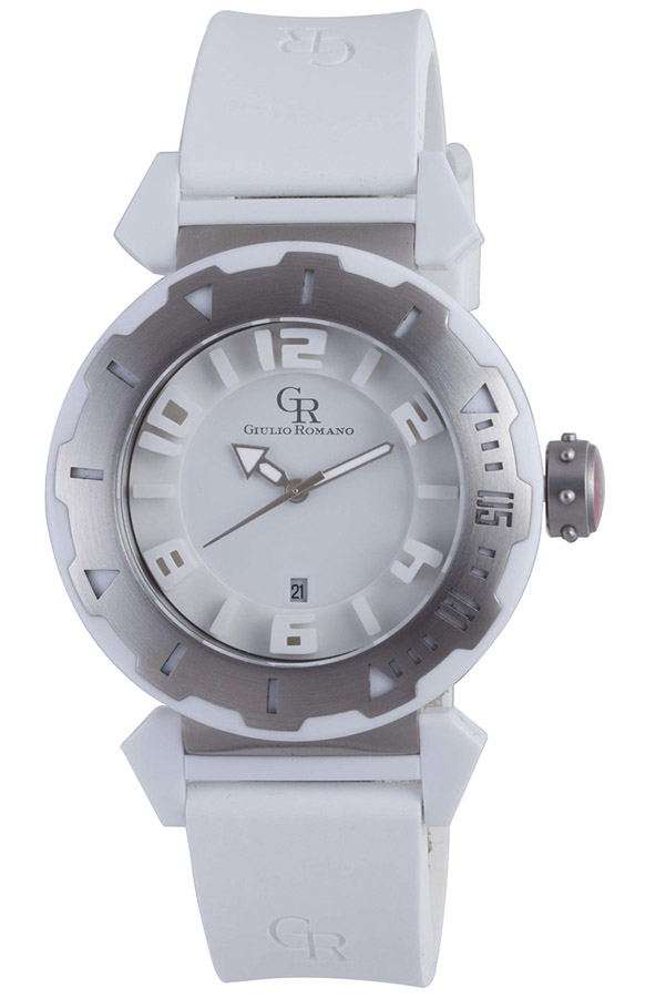 Giulio Romano Ferrara Steel Bezel White Dial Mens Watch GR-5000-24-001
