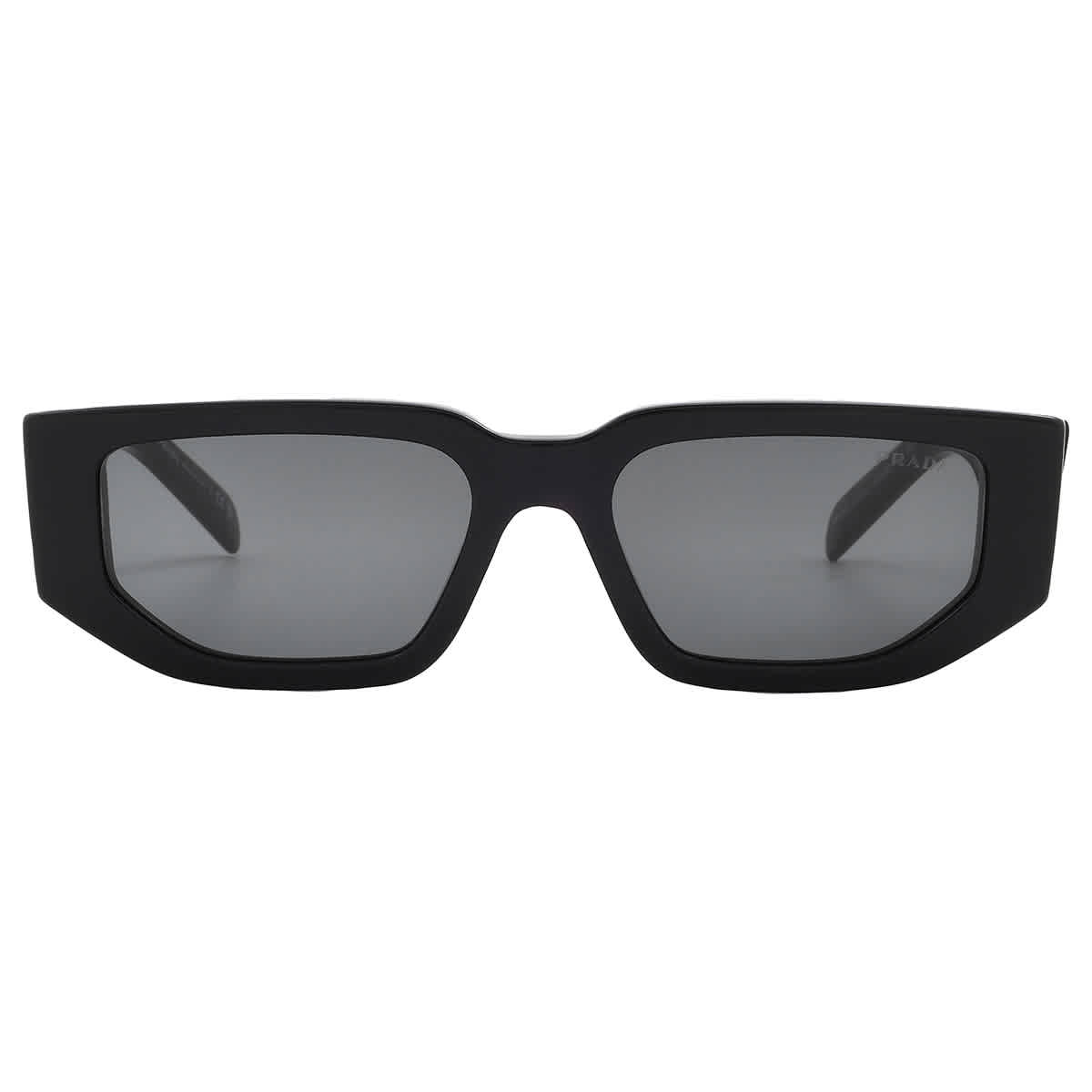 Prada Dark Grey Rectangular Men's Sunglasses PR 09ZS 1AB5S0 54 PR
