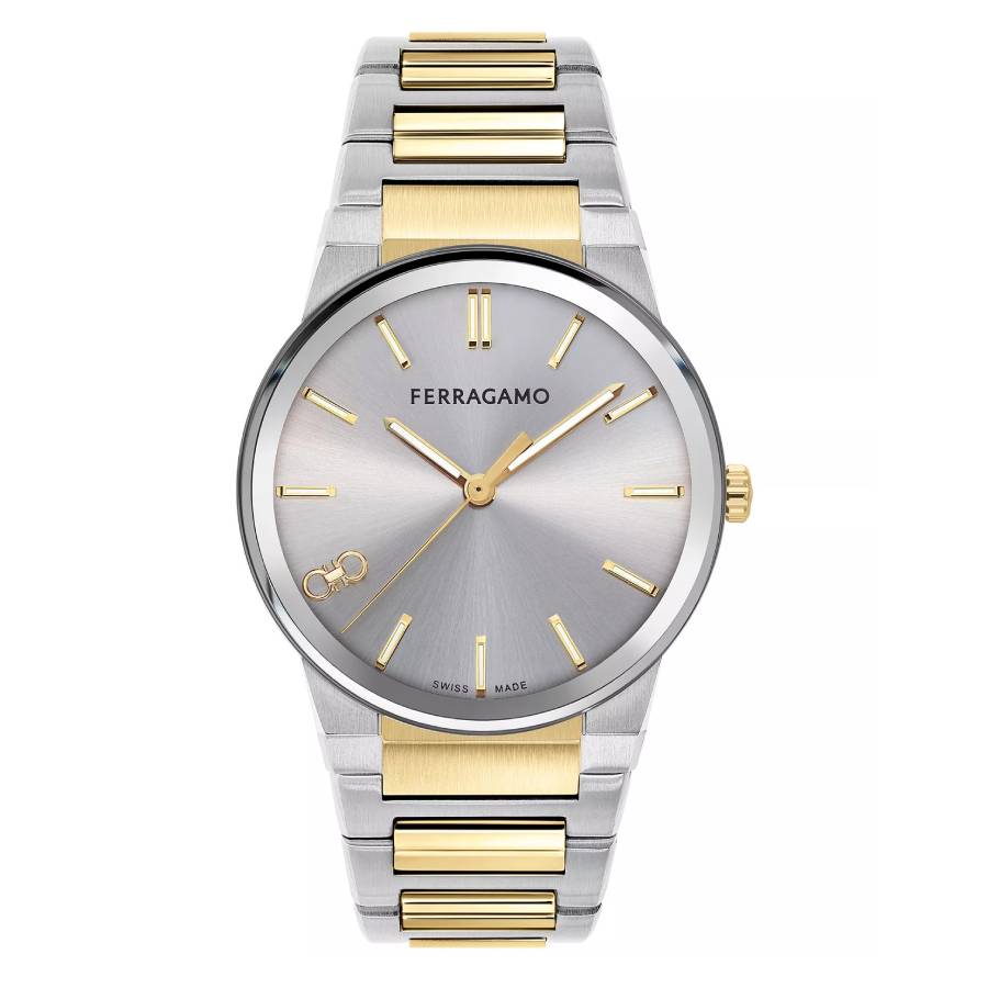Ferragamo Infinity Sapphire Quartz Silver Dial Mens Watch SFST00424 338$