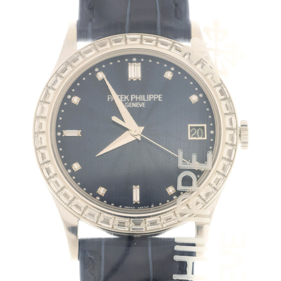 Patek Philippe Calatrava Automatic Diamond Blue Dial Unisex Watch 5298P014