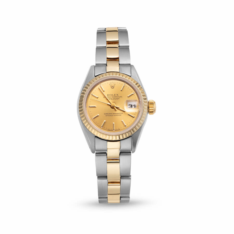Preowned Rolex Datejust Automatic Chronometer Champagne Dial Ladies Watch 69173 CSO