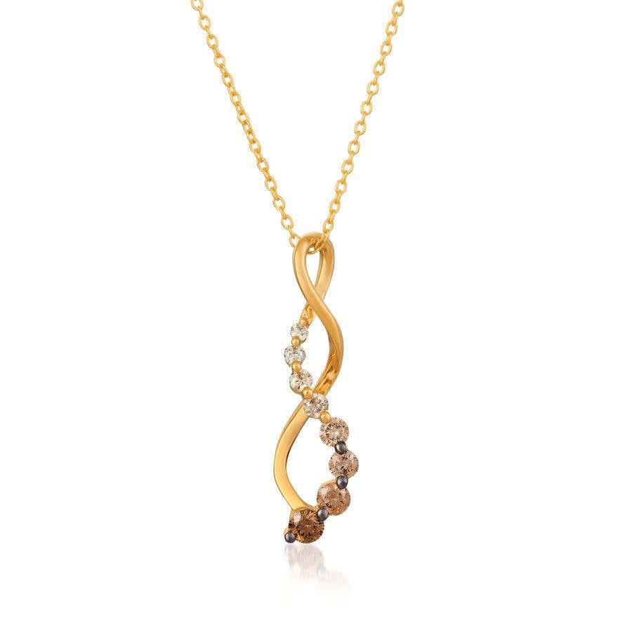 Le Vian Ladies Chocolate Diamonds Necklaces set in 14K Honey Gold $330