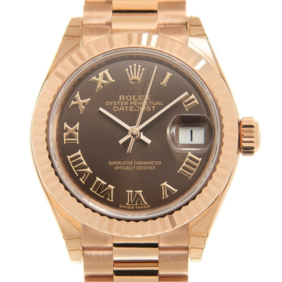 Rolex Lady Datejust 18kt Rose Gold Automatic Brown Dial Ladies Watch 2791750014
