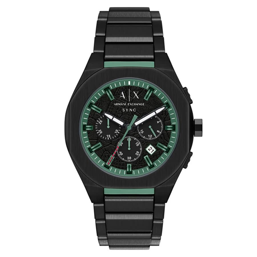 Armani Exchange Sync Chronograph Quartz Black Dial Mens Watch AX4294 119$