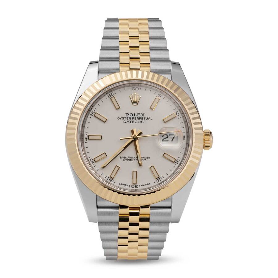 Preowned Rolex Datejust Automatic Chronometer White Dial Mens Watch 126333 WSJ