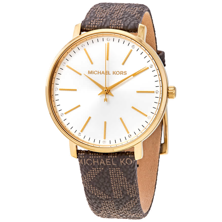 michael kors ladies leather watch