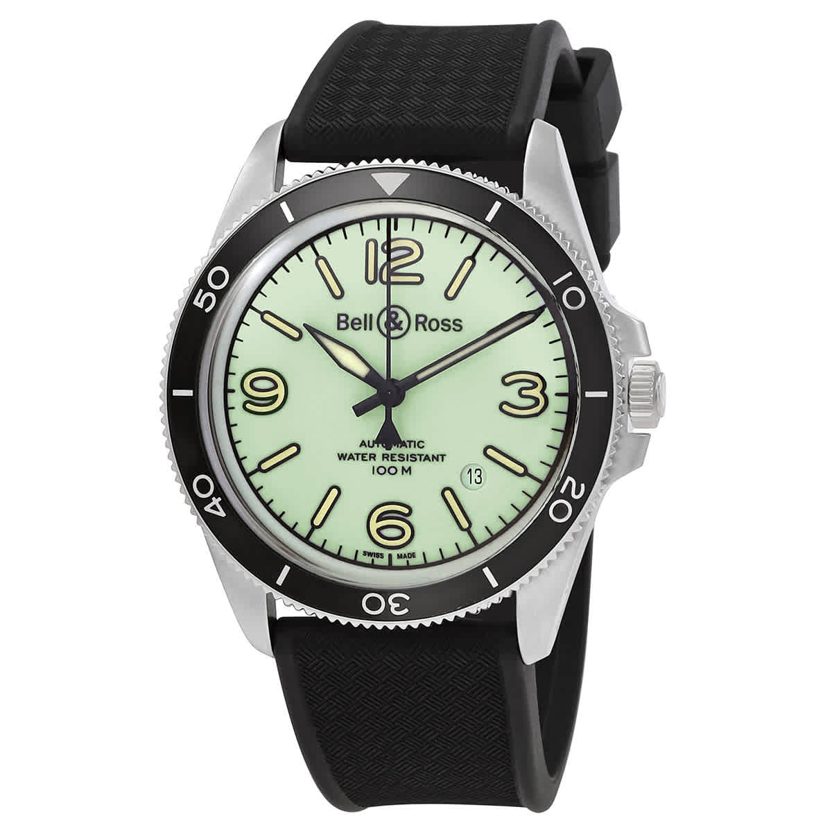 Bell and Ross BR V2-92 Automatic Green Dial Mens Watch BRV292-LUM-STSRB 3220$