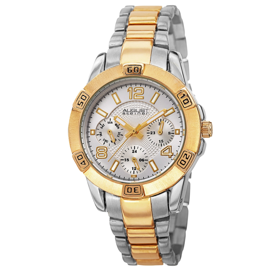 August Steiner Silver-tone Dial Two-tone Ladies Watch AS8143TTG 45$