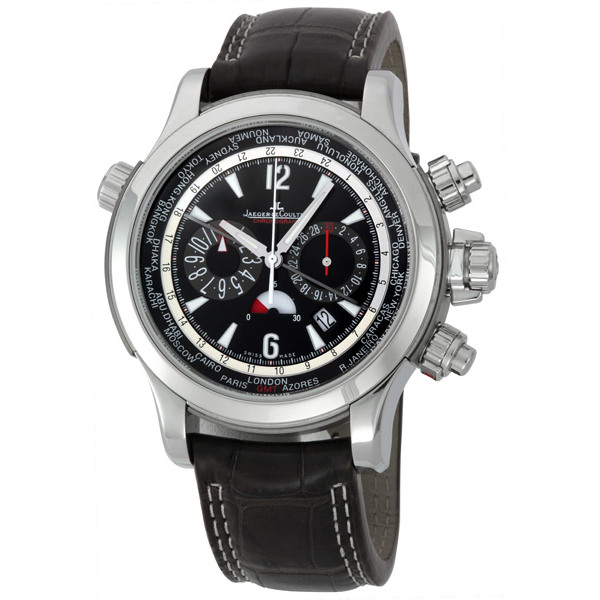 Pre-owned Jaeger LeCoultre Master Compressor Chronograph Black Dial Mens Watch Q1768470