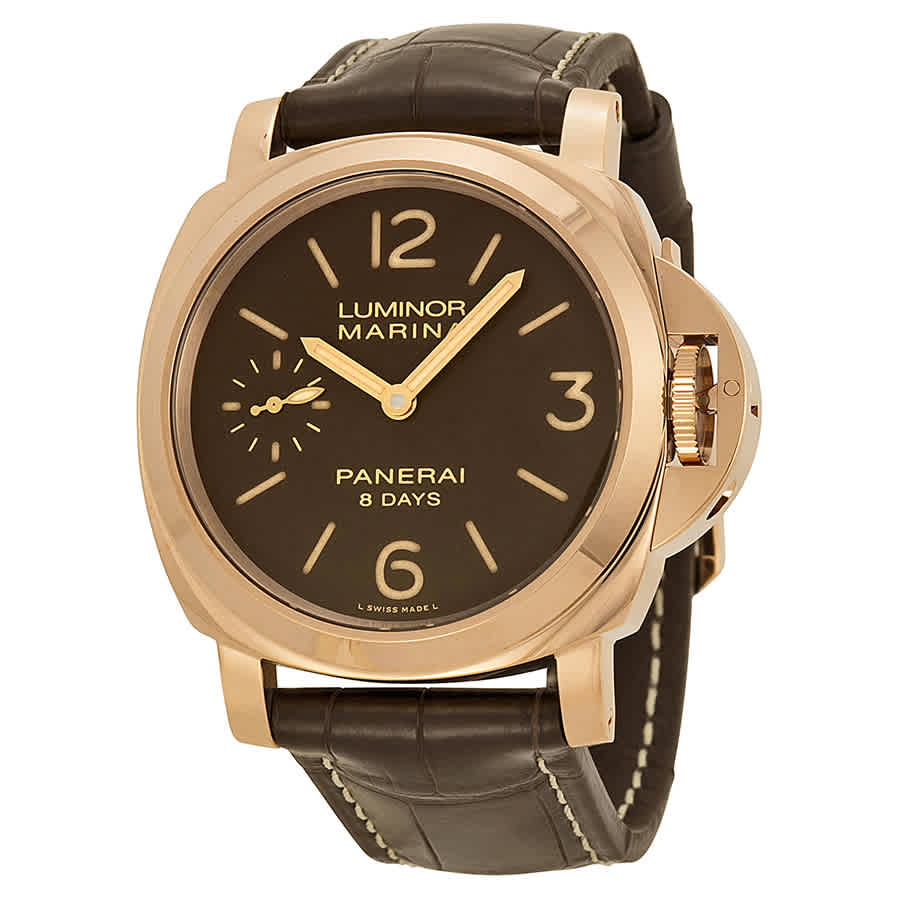Panerai Luminor Marina Brown Dial 18kt Rose Gold Mens Watch PAM00511 20770$