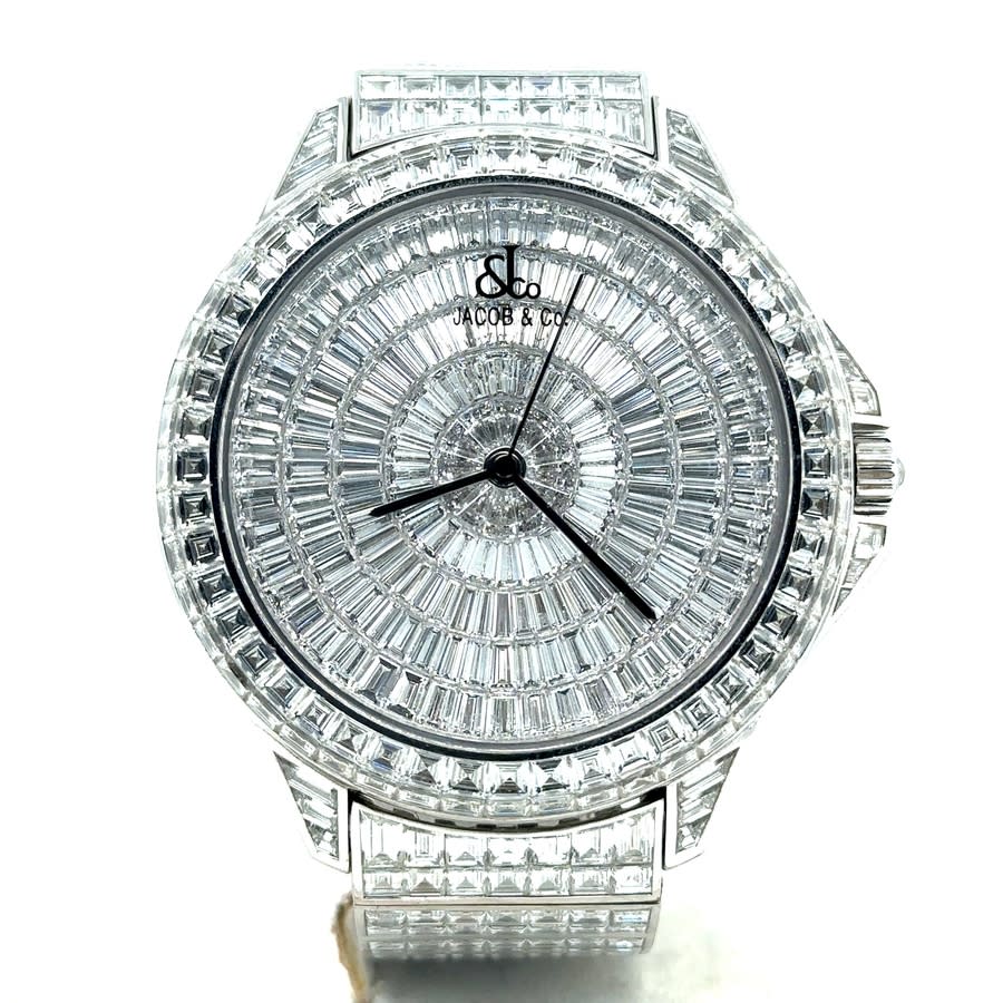 Pre-owned Jacob & Co. Royal Baguette Automatic Diamond Mens Watch Royal Baguette