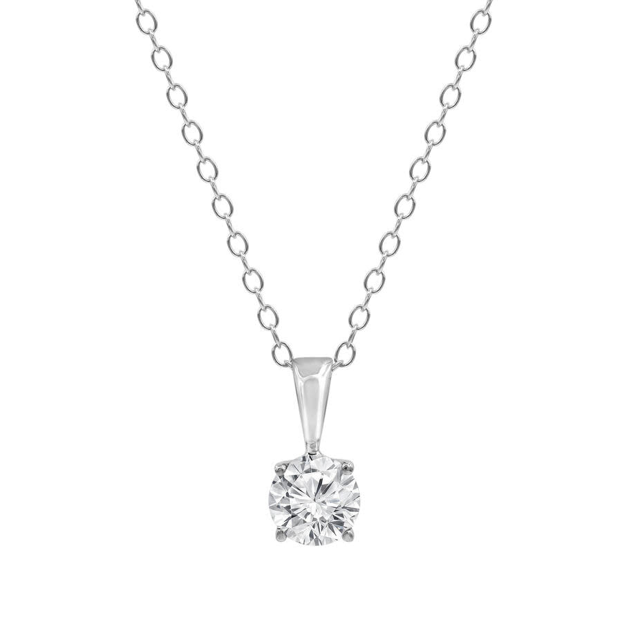 Brilliant Diamond 14KT White Gold 075 Carat Lab Grown Diamond Pendant Necklace for Women 455$