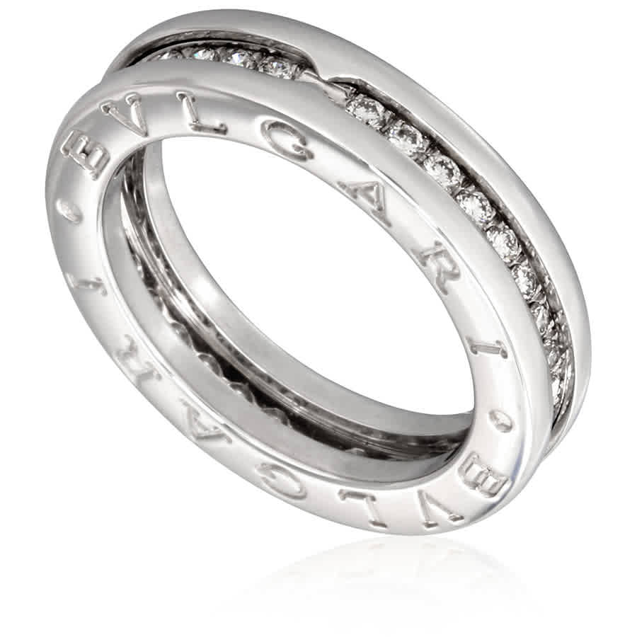 Bvlgari BZero1 18K White Gold 1-Band Diamond Pave Ring Size 63 US Size 105 4850$