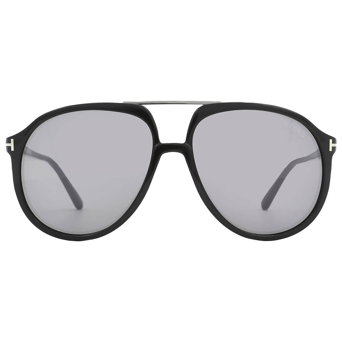 Tom Ford Archie Smoke MIrror Pilot Mens Sunglasses FT1079 01C 58