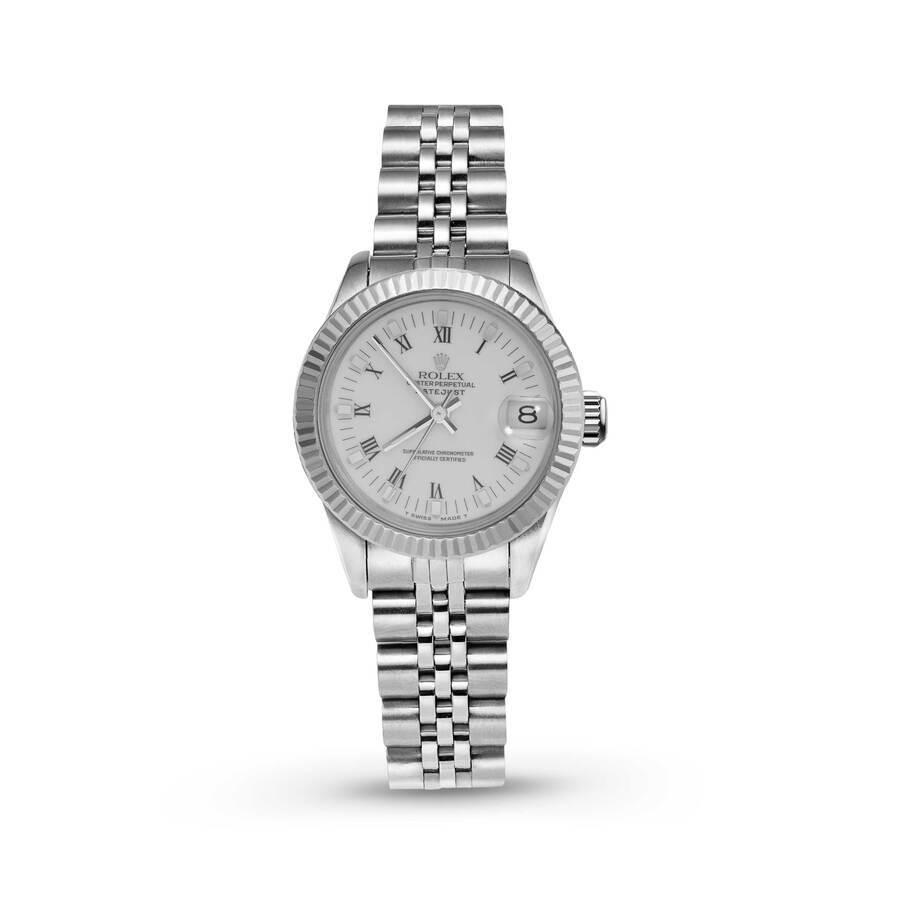 preowned rolex datejust automatic white dial ladies watch 68274 wrj