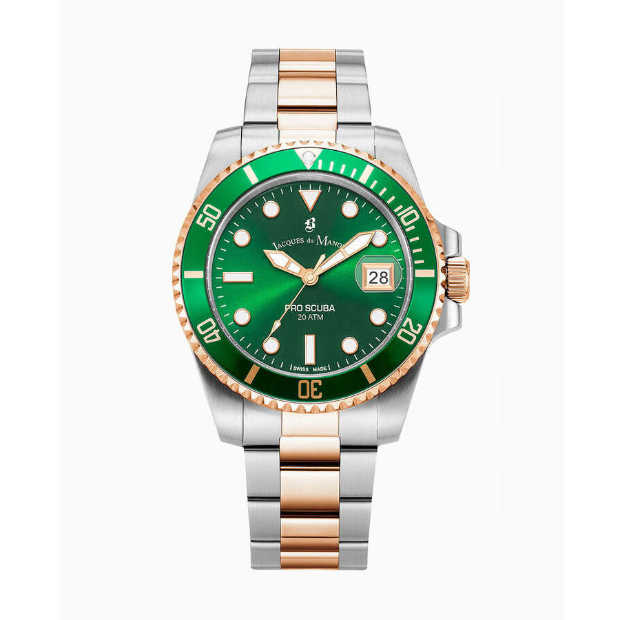 Jacques Du Manoir Pro Scuba 43 Green Dial Mens Watch JWG02804 316$
