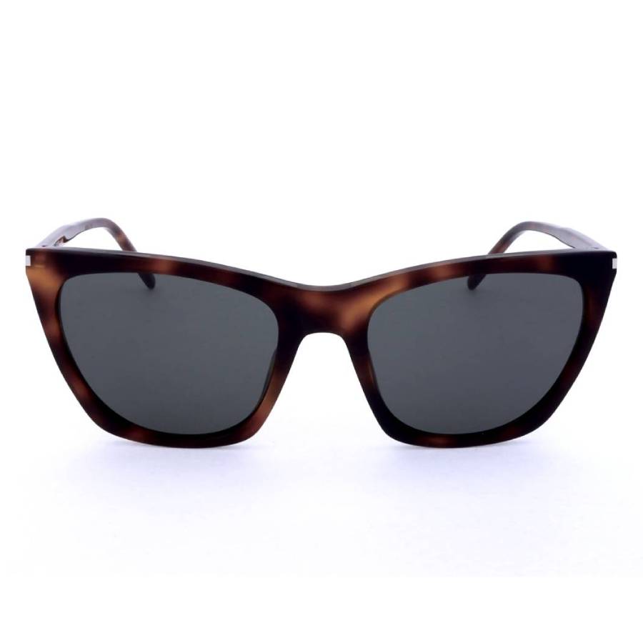 Saint Laurent Grey Cat Eye Ladies Sunglasses SL 214 KATE THIN 003 55
