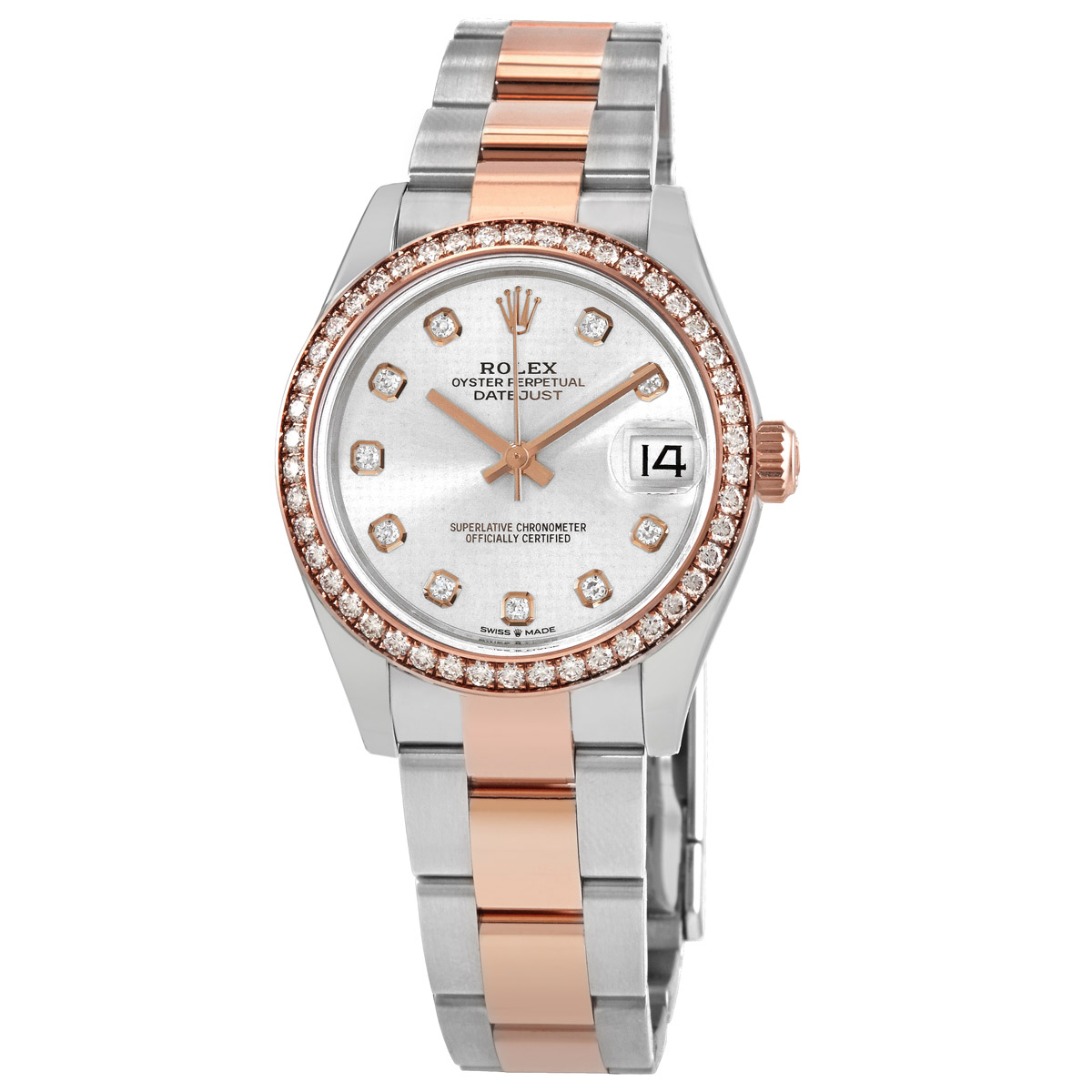 Preowned Rolex Datejust Diamond Silver Dial Ladies Watch M278381RBR0016