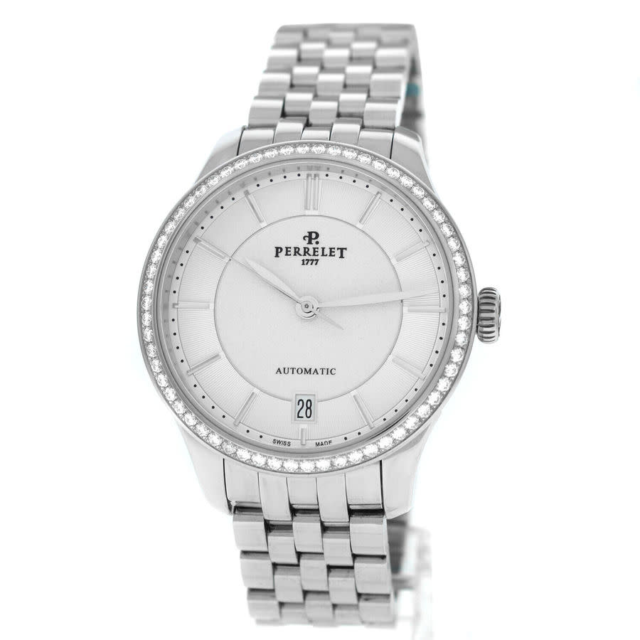 Pre-owned Perrelet First Class Lady Automatic Diamond White Dial Ladies Watch A2070/5