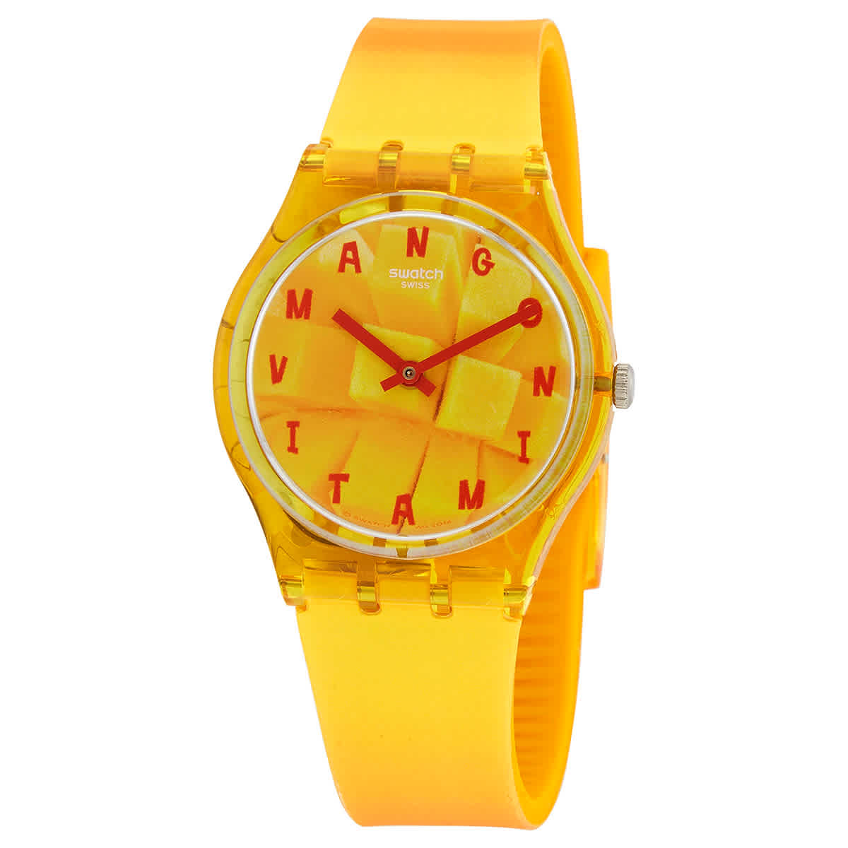 Swatch Coeur De Mangue Quartz Orange Mango Dial Unisex Watch GO119 60$