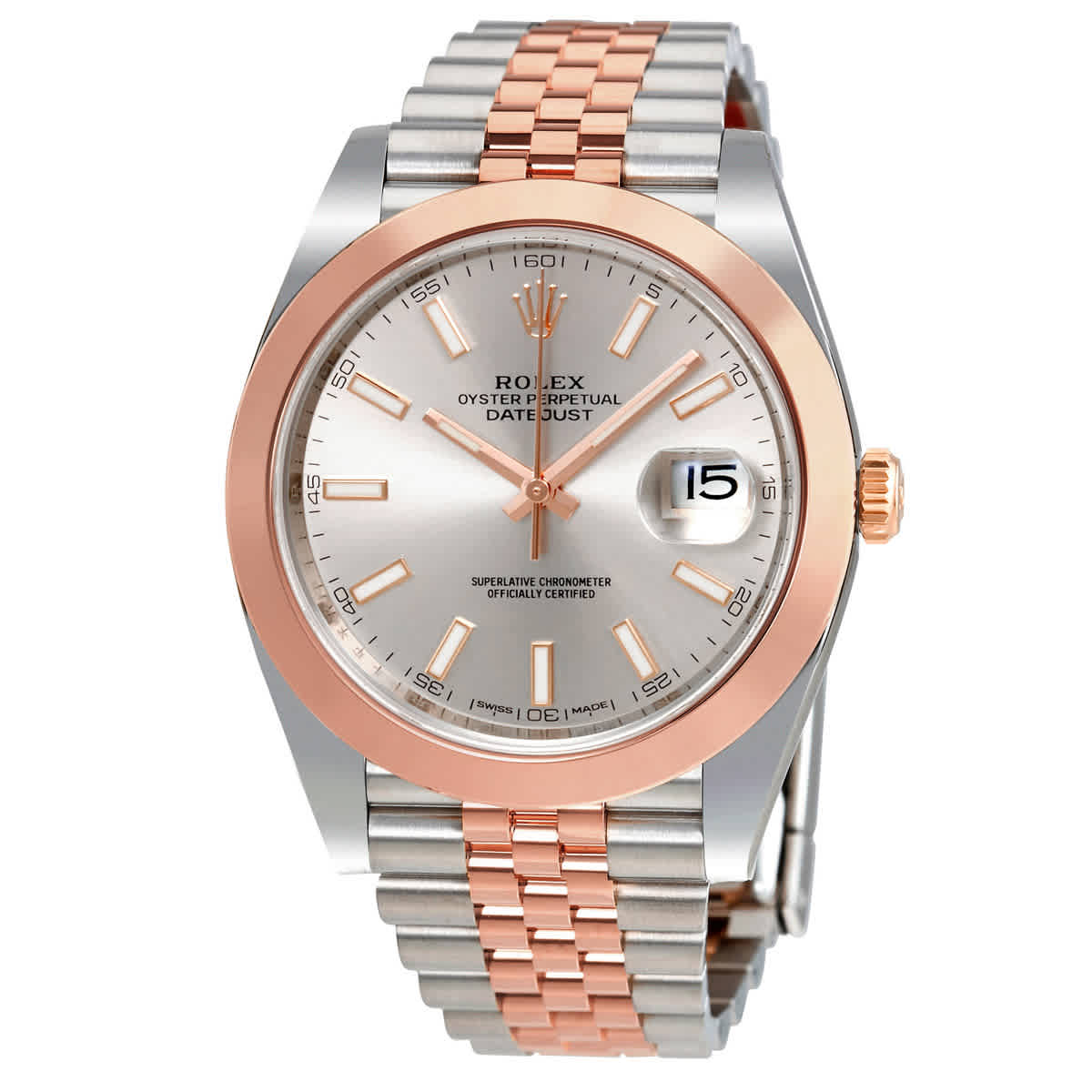 Rolex Datejust 41 Sundust Dial Steel and 18K Everose Gold Automatic Mens Watch 126301SNSJ