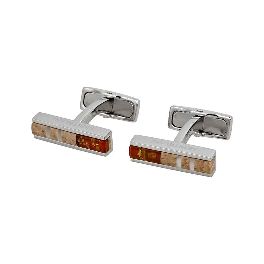 Montblanc Deco Cuff Links with Wood and Amber Inlays 111333 269$
