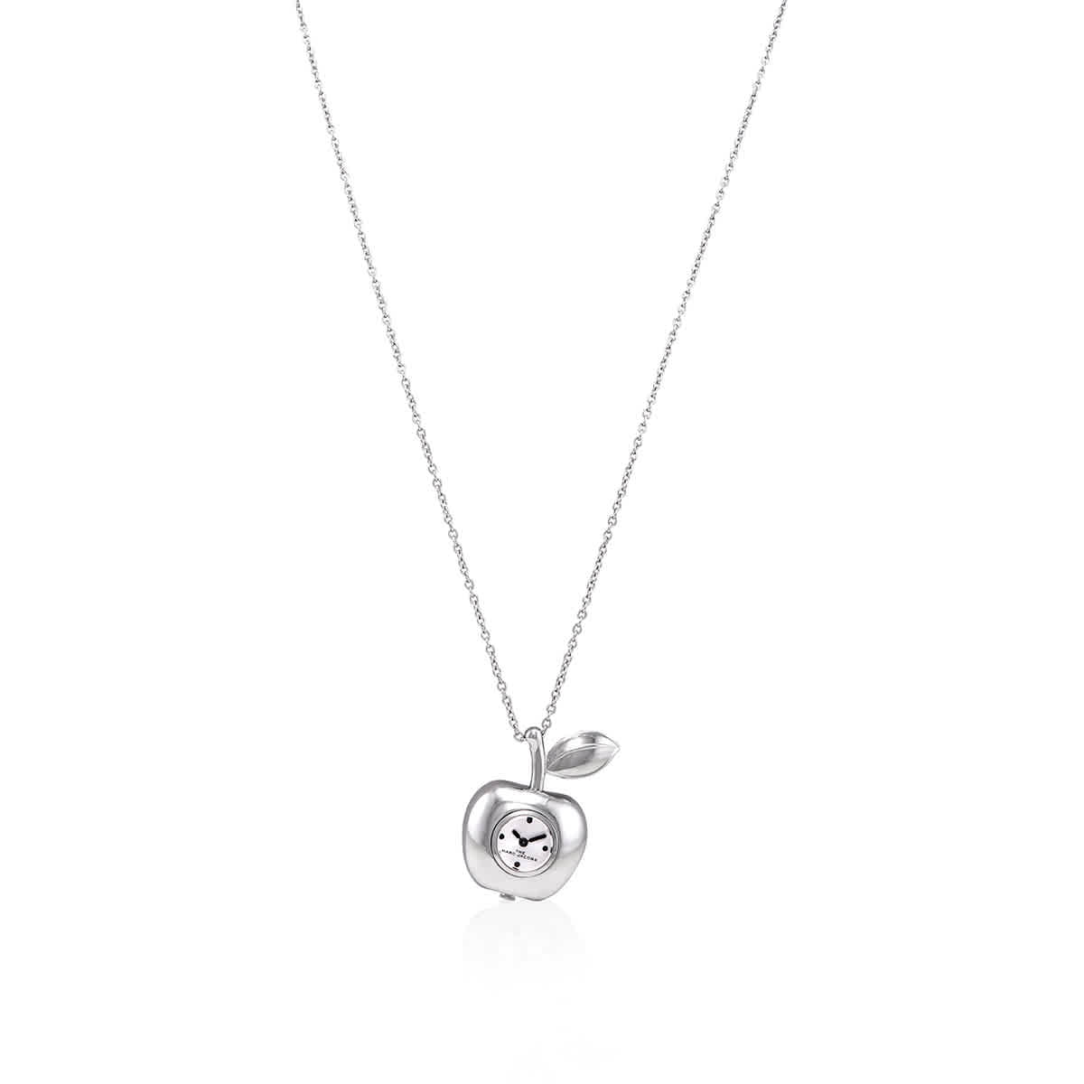 Marc Jacobs Quartz Silver Dial The Bauble Apple Pendant Ladies Necklace Watch MJ0120179307 115$