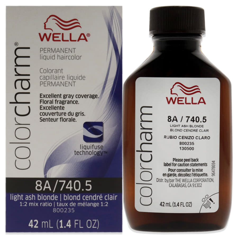 Wella Unisex Color Charm Permanent Liquid Hair Color 1.42 Oz 740.5 8a Light Ash Blonde Hair Care 070018105646