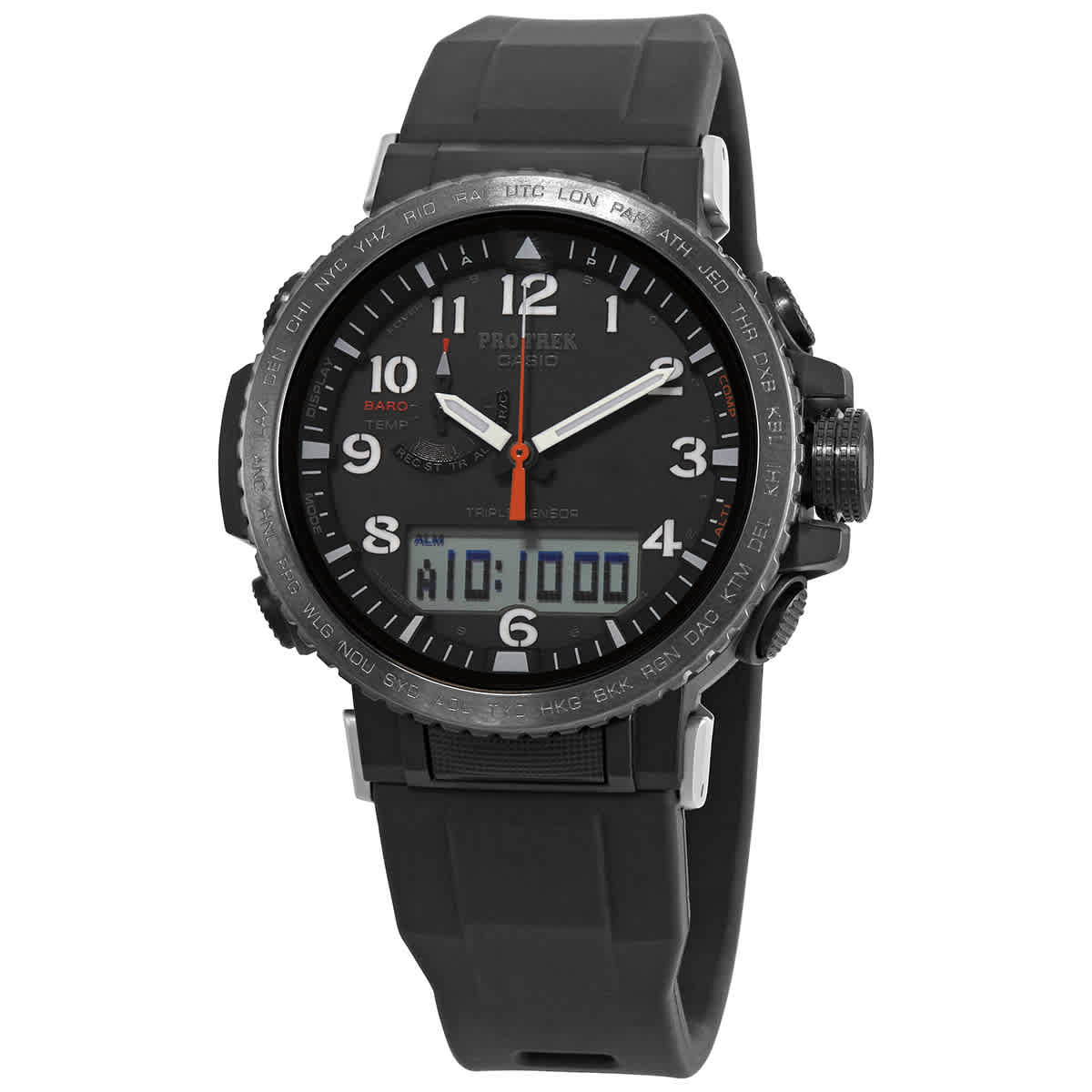 Casio Pro Trek Alarm World Time Analog Digital Men S Watch Prw 50y 1adr Ebay