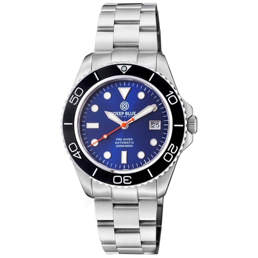 Deep Blue Pro Diver 200 Automatic Blue Dial Mens 42 mm Watch PD200DKBLUE