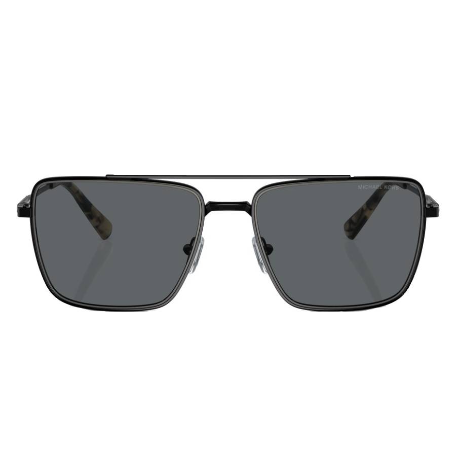 Michael Kors Man Sunglass Blue Ridge - Frame color: Shiny Black, Lens color: Dark Grey Solid