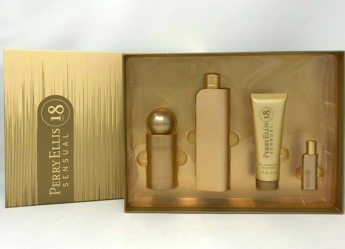 Perry Ellis Ladies 18 Sensual Gift Set Fragrances 844061011816 35$