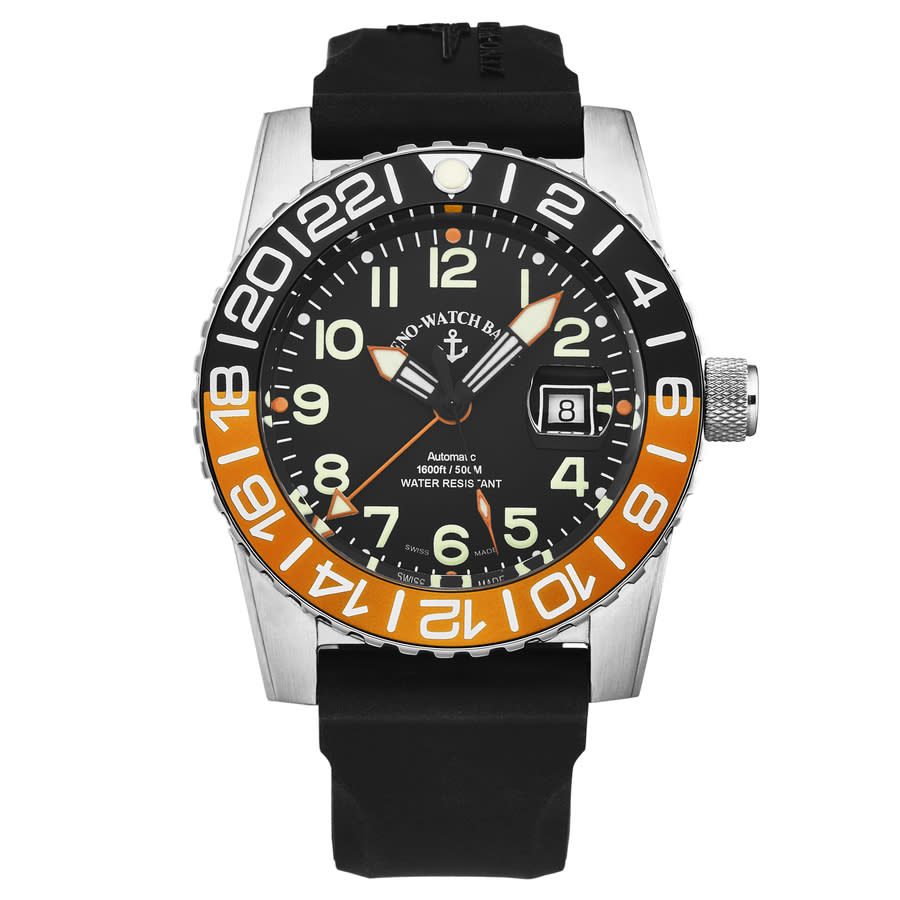Zeno Airplane Diver World Time Automatic Black Dial Mens Watch 6349GMT-12-A15