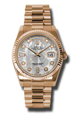 Rolex DayDate Meteorite Dial 18K Everose Gold President Automatic Mens Watch 118235MTDP