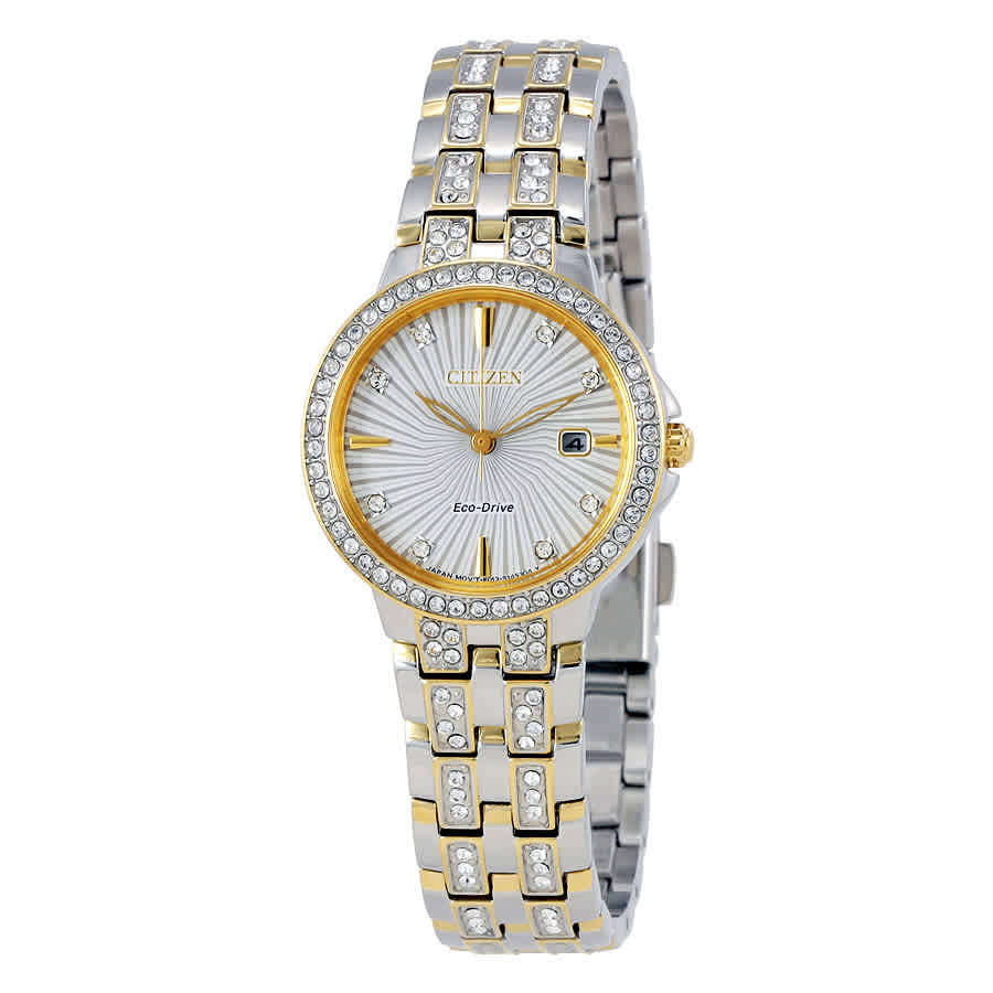 Citizen Silhouette Crystal Silver Dial Ladies Watch EW2344  display picture 3