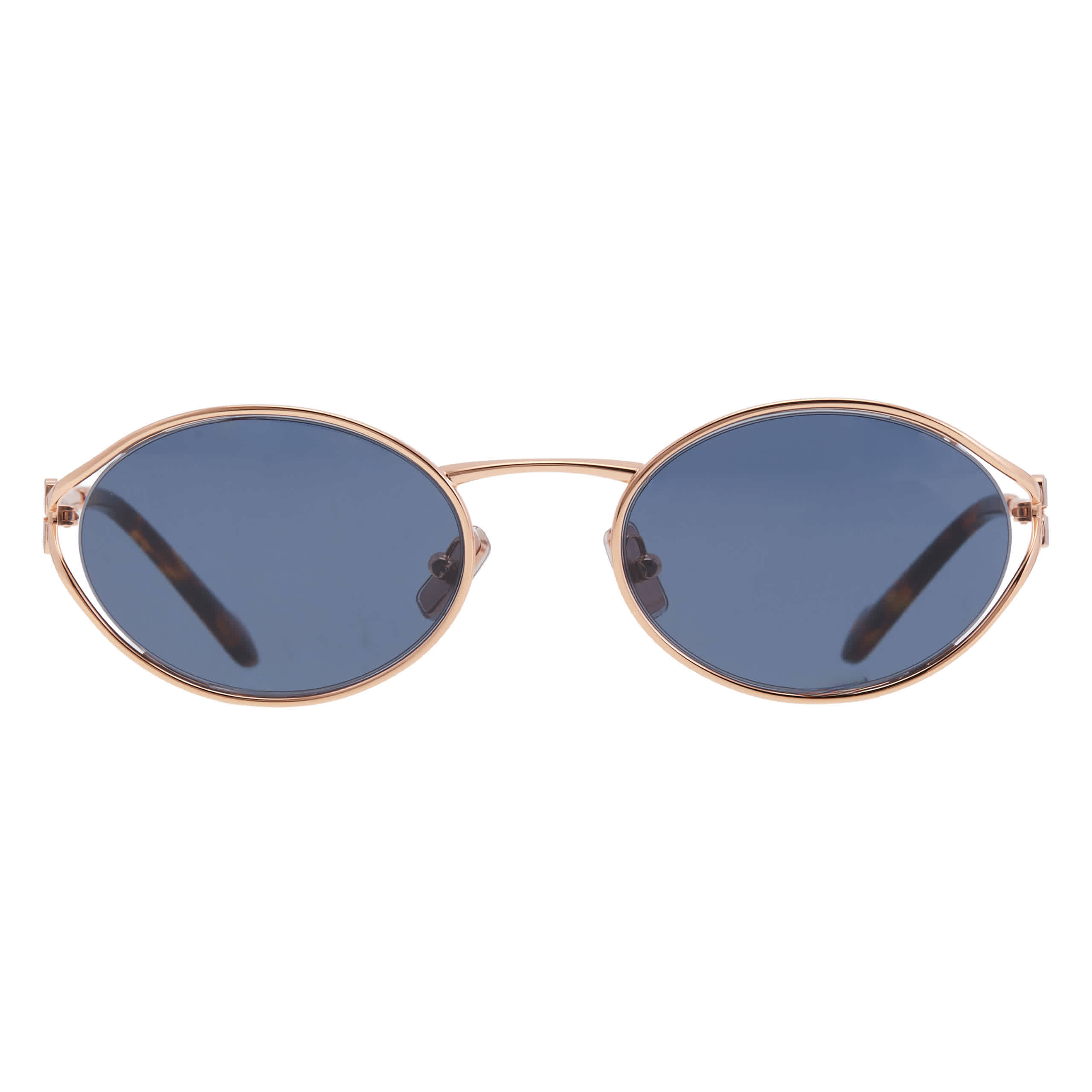 Miu Miu Woman Sunglass MU 52YS -  Frame color: Pink Gold, Lens color: Dark Blue