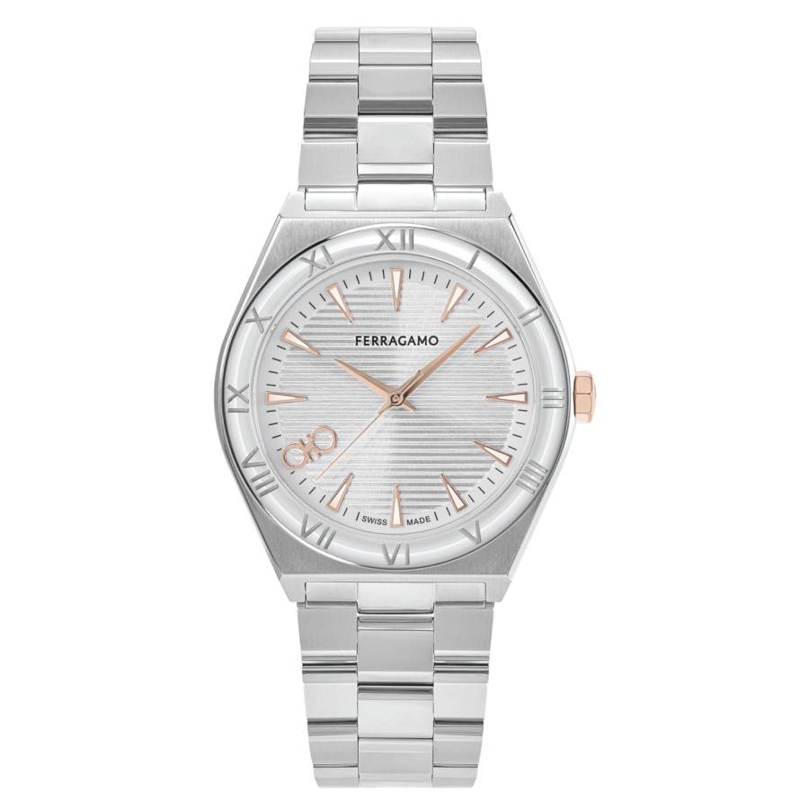 Ferragamo Vega Upper East Quartz Silver Dial Mens Watch SFKV00123 279$