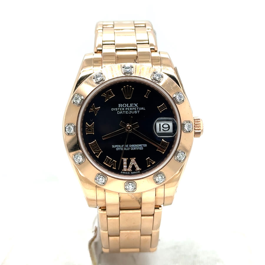 Preowned Rolex LadyDatejust Automatic Diamond Blue Dial Ladies Watch 81315 BLRPM