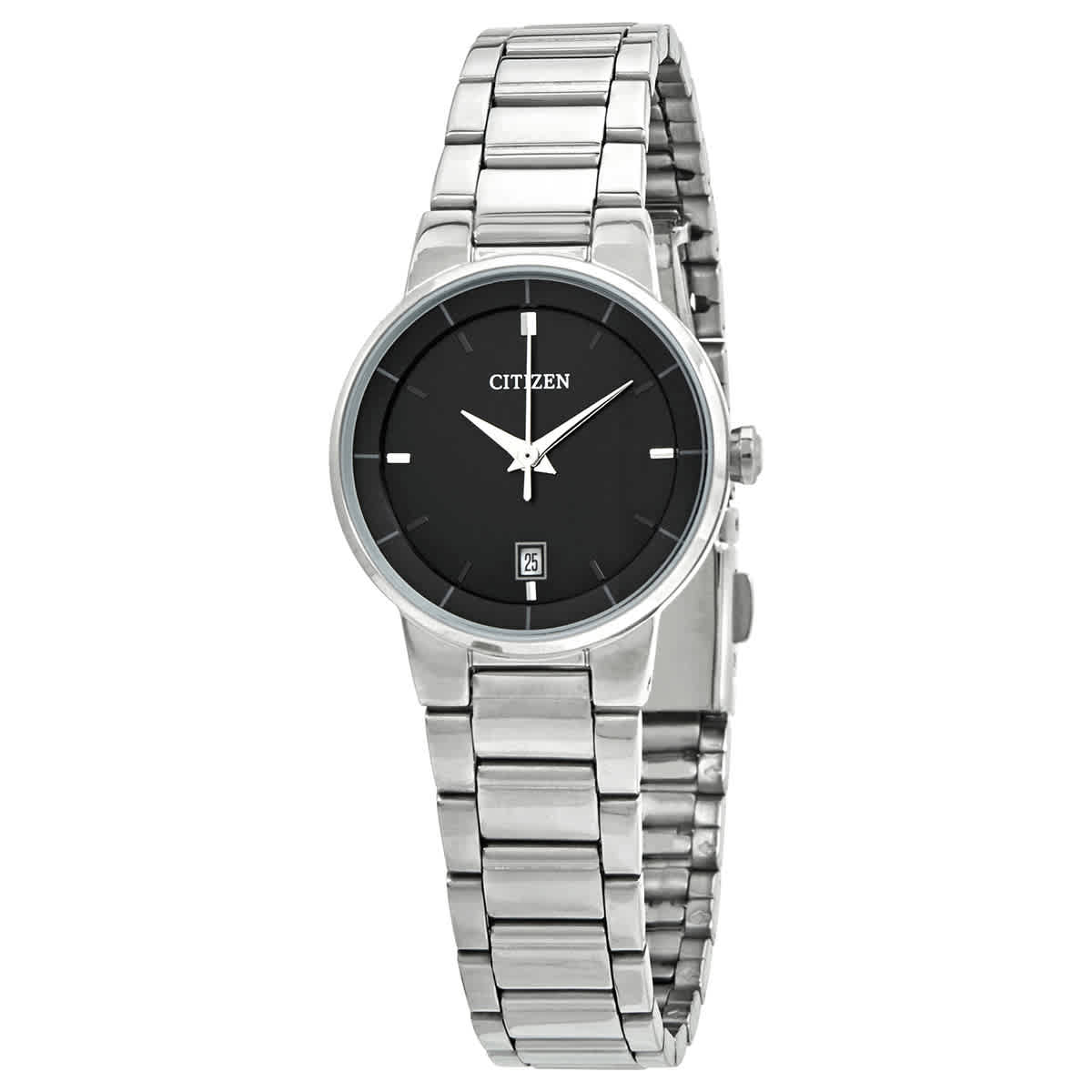 Citizen Quartz Black Dial Stainless Steel Ladies Watch EU6010-53E | eBay