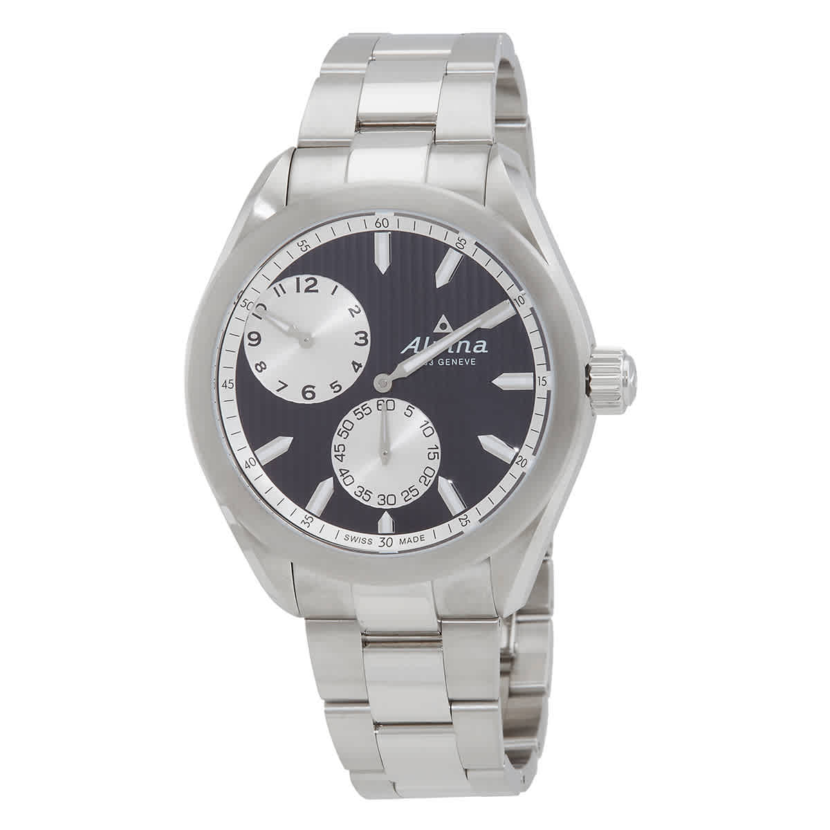 Alpina Regulator Hand Wind Black Dial Mens Watch AL-650BSS5E6B