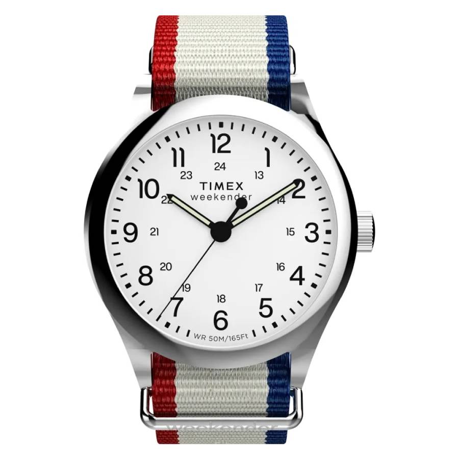 Timex Weekender Quartz White Dial Mens Watch TW2Y15500 44$
