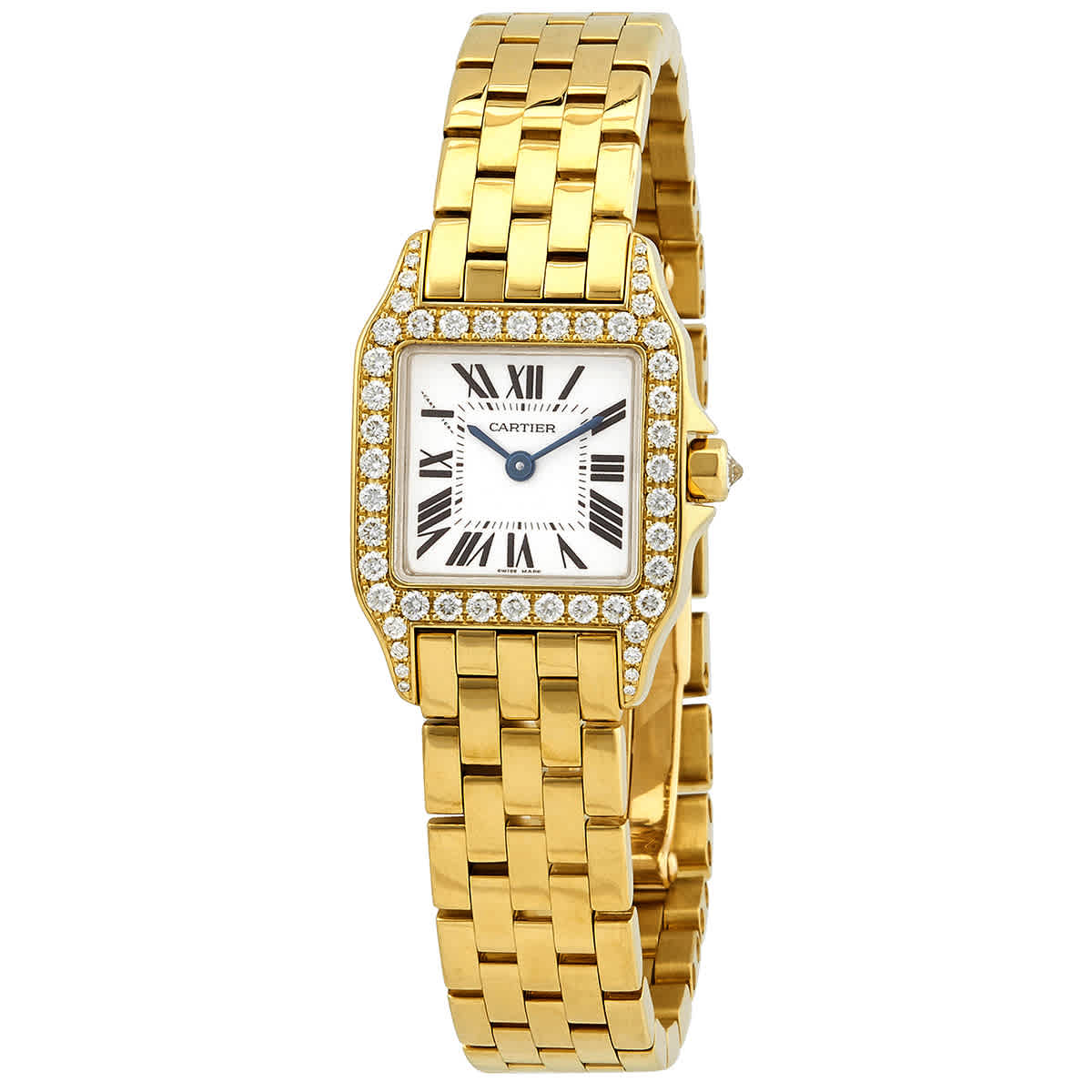cartier gold diamond watch
