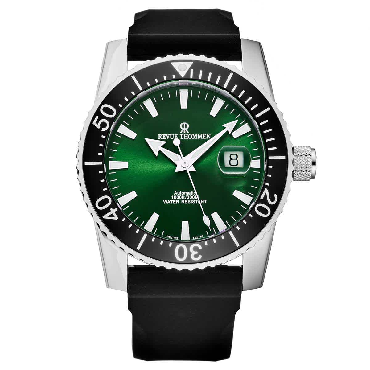 Revue Thommen Diver Automatic Green Dial Mens Watch 17030.2524