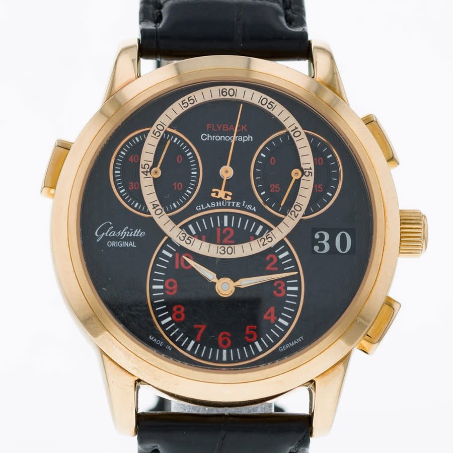 Glashutte Original PanoMaticChrono Chronograph Automatic Black Dial Mens Watch 95-01-15-01-04 27500$