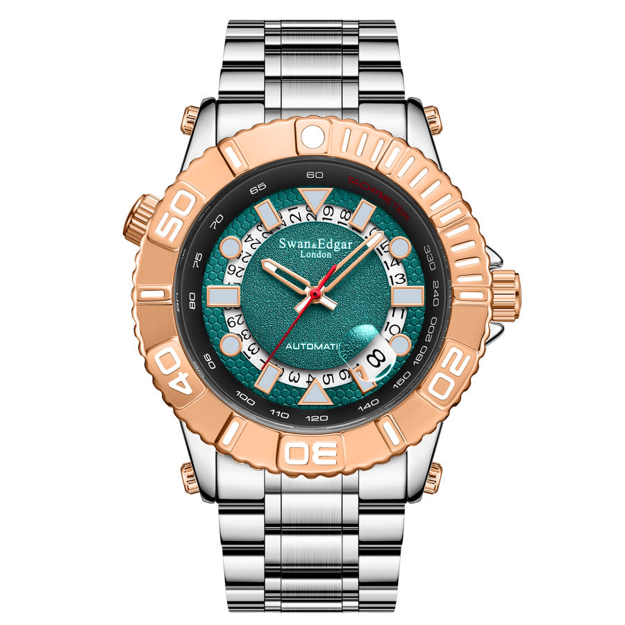 Swan & Edgar Geometric Racer Automatic Green Dial Mens Watch SE1472