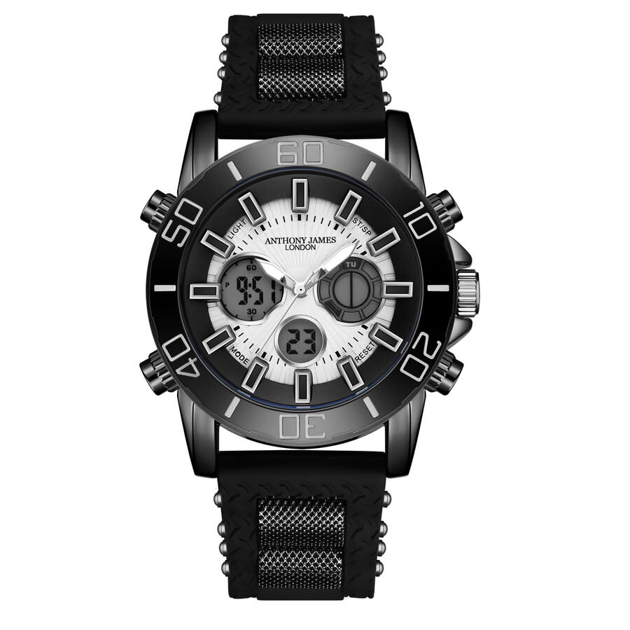 Anthony James Speedster White Dial Mens Watch AJ017N2