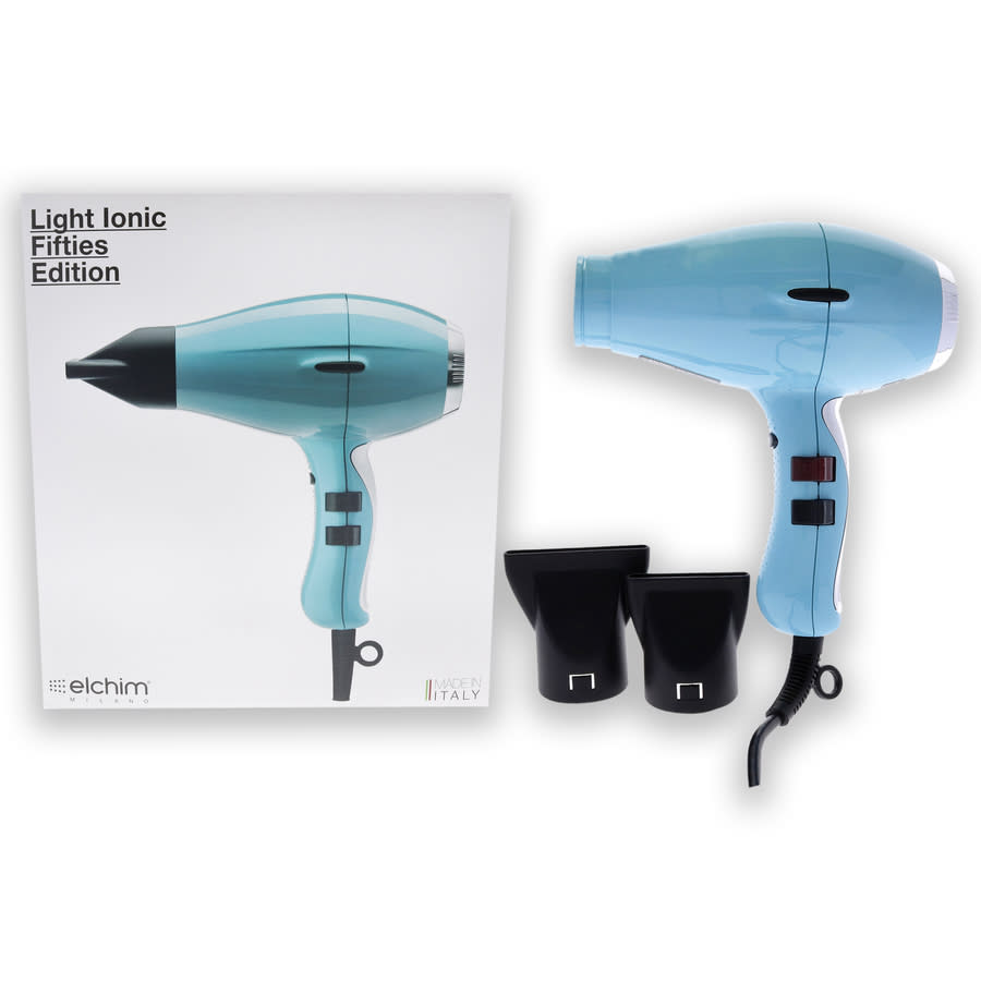 Elchim Light Ionic Fifties Edition Hair Dryer Light Blue Tools & Brushes 836793003207