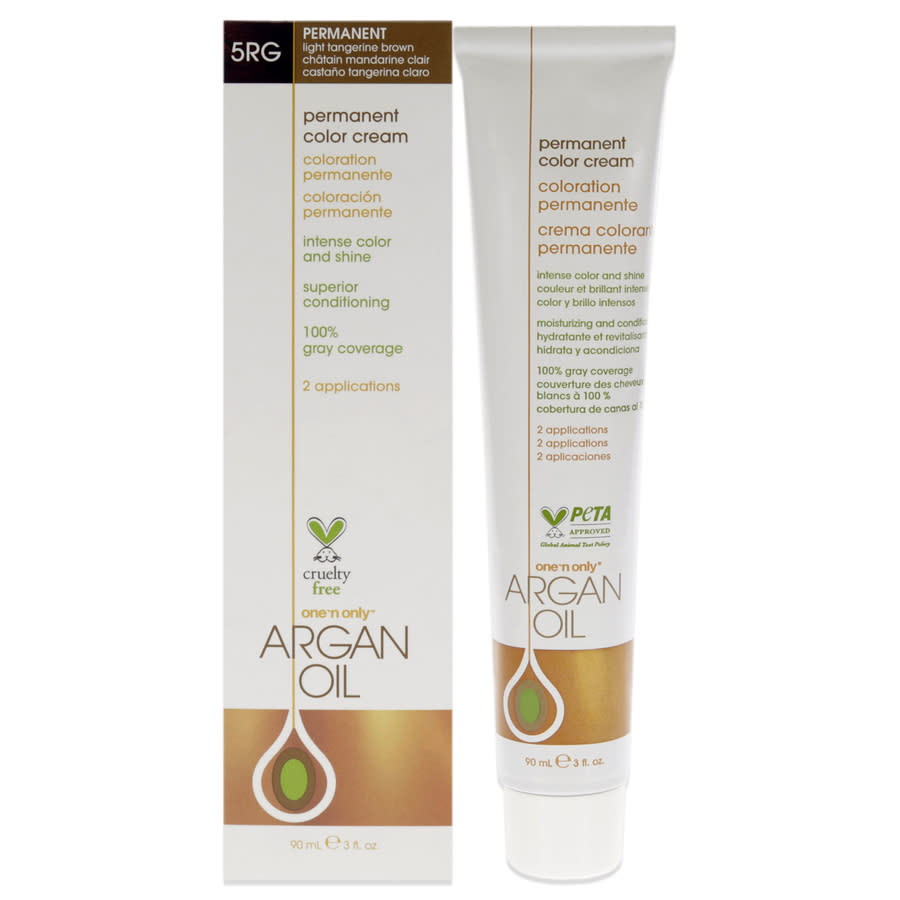 One n Only Argan Oil Permanent Color Cream 3 oz 5RG Light Tangerine Brown Hair Care 840061000607 13$